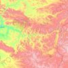 Топографическая карта Каа-Хемский кожуун, высота, рельеф