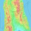 Топографическая карта Смирныховский городской округ, высота, рельеф
