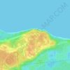 Топографическая карта форт Красная Горка, высота, рельеф