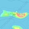 Топографическая карта Molokai, высота, рельеф