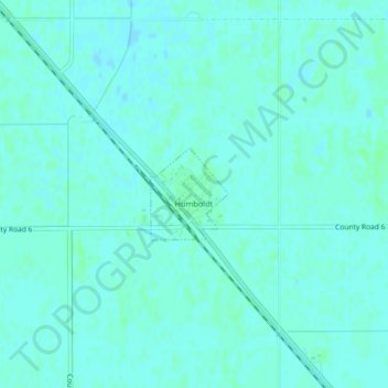 Топографическая карта Гумбольдт, высота, рельеф