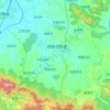Топографическая карта 院格庄街道, высота, рельеф