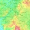 Топографическая карта Wolverhampton, высота, рельеф