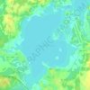 Топографическая карта озеро Песьво, высота, рельеф