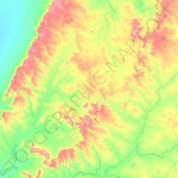 Топографическая карта Corguinho, высота, рельеф