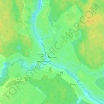 Топографическая карта Дроздово, высота, рельеф