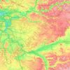 Топографическая карта Сена и Марна, высота, рельеф