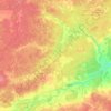 Топографическая карта Мшага, высота, рельеф