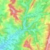 Топографическая карта Digne-les-Bains, высота, рельеф
