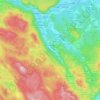 Топографическая карта Доленьске-Топлице, высота, рельеф