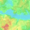 Топографическая карта Пироговское водохранилище, высота, рельеф