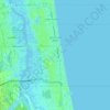 Топографическая карта Jacksonville Beach, высота, рельеф