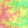 Топографическая карта Кочёвский муниципальный округ, высота, рельеф
