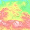 Топографическая карта Чеди-Хольский кожуун, высота, рельеф
