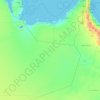 Топографическая карта Al Udayd Governorate, высота, рельеф