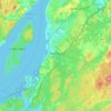 Топографическая карта Rothesay, высота, рельеф