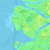 Топографическая карта Васильевский остров, высота, рельеф