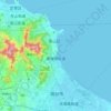 Топографическая карта 黄海路街道, высота, рельеф