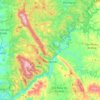 Топографическая карта Penacova, высота, рельеф