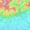 Топографическая карта Darjeeling district, высота, рельеф