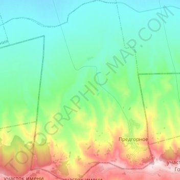 Топографическая карта Предгорненское сельское поселение, высота, рельеф