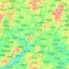 Топографическая карта 龙川县, высота, рельеф