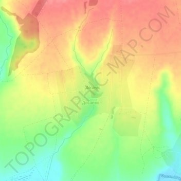 Топографическая карта Досаево, высота, рельеф