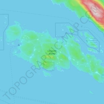 Топографическая карта Lasqueti Island, высота, рельеф
