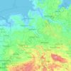 Топографическая карта Niedersachsen, высота, рельеф