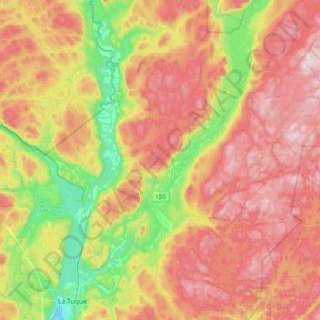 Топографическая карта La Bostonnais, высота, рельеф