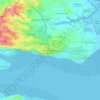 Топографическая карта Southend-on-Sea, высота, рельеф