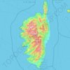 Топографическая карта Corse, высота, рельеф