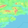 Топографическая карта County Waterford, высота, рельеф