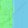 Топографическая карта Palm Beach, высота, рельеф