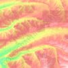 Топографическая карта Тегульдетское сельское поселение, высота, рельеф