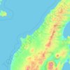 Топографическая карта Тигильский район, высота, рельеф