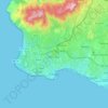 Топографическая карта Cascais, высота, рельеф