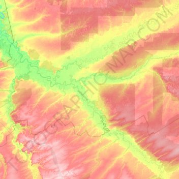 Топографическая карта Зырянский район, высота, рельеф