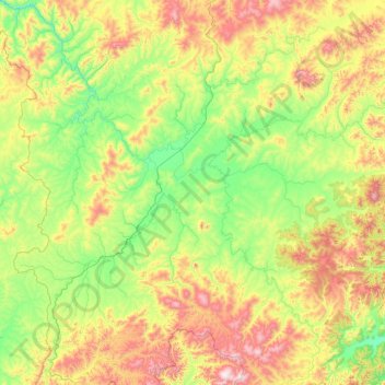 Топографическая карта Тырма, высота, рельеф
