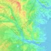 Топографическая карта Toms River, высота, рельеф
