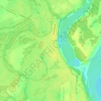 Топографическая карта Эушта, высота, рельеф