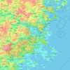Топографическая карта 福州市, высота, рельеф
