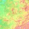 Топографическая карта Таштагольский район, высота, рельеф