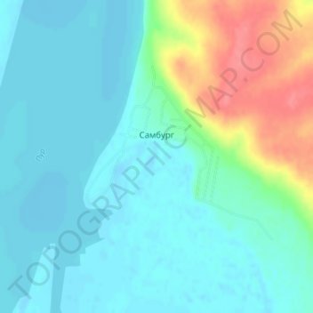Топографическая карта Самбург, высота, рельеф