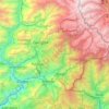Топографическая карта East Sikkim District, высота, рельеф