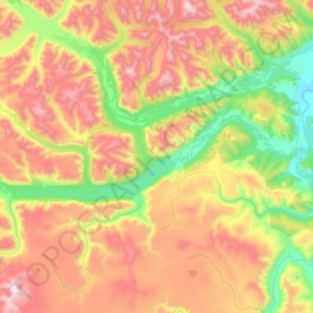 Топографическая карта Сенца, высота, рельеф
