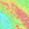 Топографическая карта Закарпатская область, высота, рельеф