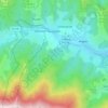 Топографическая карта Aucazein, высота, рельеф