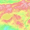 Топографическая карта Тоскаинский сельский округ, высота, рельеф
