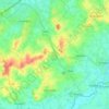Топографическая карта Zwevegem, высота, рельеф